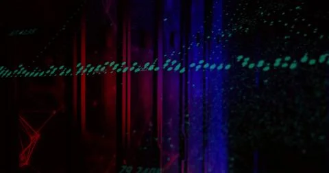 Image of digital data processing over computer servers Stockillustratie