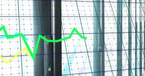 Image of digital data processing over computer servers Stock Illustration