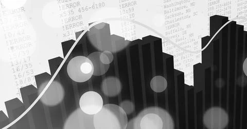 Image of digital data processing over white background イラスト素材