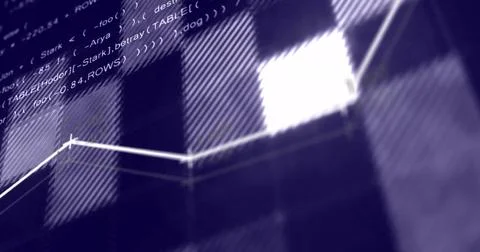 Image of digital data processing over black background イラスト素材