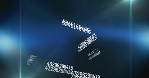 Image of digital data processing over black background 스톡 일러스트