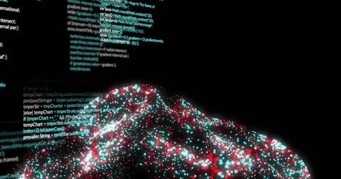 Image of digital data processing over globe of connections Foto stock