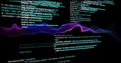 Image of digital data processing over mesh of connections on black background Stockfoto's