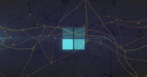 Image of digital data processing over networks of connections Stock Photos