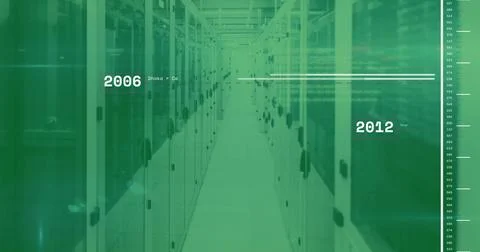 Image of digital data processing over computer servers 스톡 사진