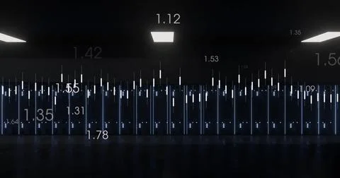 Image of digital data processing over computer servers Stock Photos