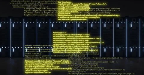 Image of digital data processing over computer servers Foto stock