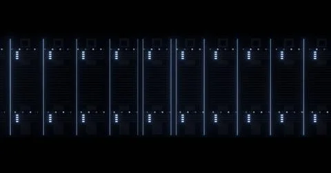 Image of digital data processing over computer servers 写真素材
