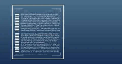 Image of digital data processing over blue background Stock Photos