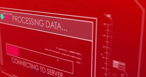 Image of digital data processing over computer screen 스톡 사진