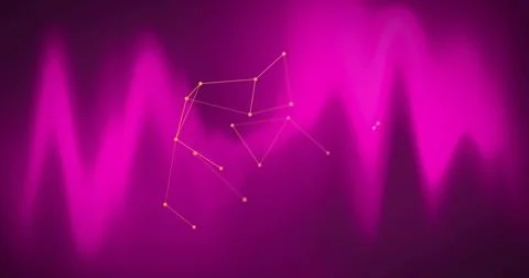 Image of digital data processing over network of connections Foto stock