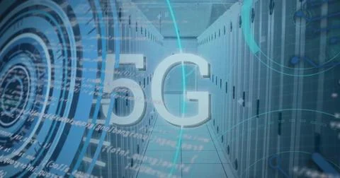 Image of digital data processing over computer servers 写真素材