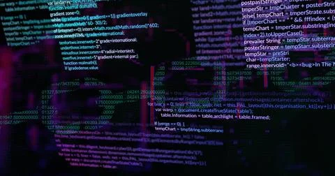 Image of digital data processing over black background Stock Photos