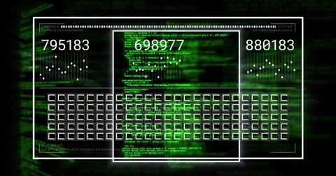 Image of digital data processing over computer servers Stock Photos