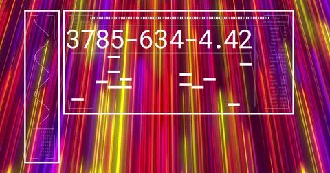 Image of digital data processing over light trails 스톡 사진