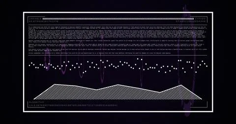 Image of digital data processing over black background Stock Photos
