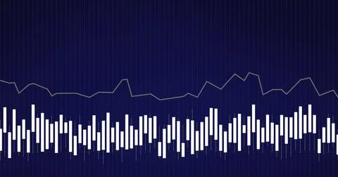 Image of digital data processing over dark background Stock Photos