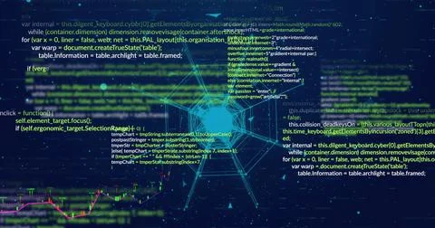 Image of digital dots interconnecting with lines forming globe against 스톡 일러스트
