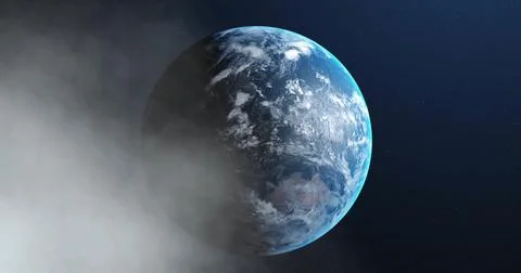 Image of digital globe on dark background Illustrazione stock