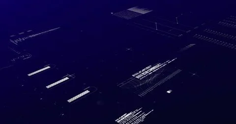 Image of digital icon and data processing on interface Stock Illustration