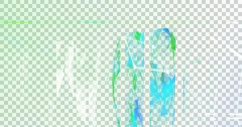 Image of digital information flowing through network of screens of computer Stock Illustration