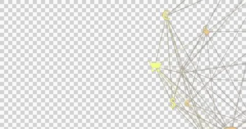 Image of digital interface and globe of network connections with icons on black イラスト素材