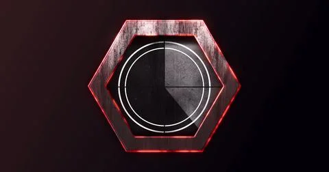 Image of digital interface countdown waiting circle loading on black background 스톡 일러스트