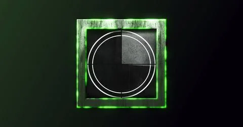 Image of digital interface countdown waiting circle loading on black background 스톡 일러스트