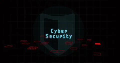 Image of digital interface with data processing over black background Stockfoto's