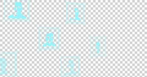 Image of digital interface with people on transparent background Stock Illustration