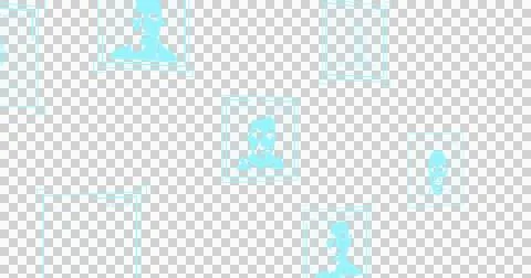 Image of digital interface with people on transparent background Stock Illustration