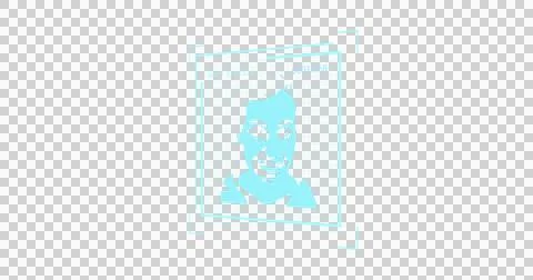 Image of digital interface with people on transparent background Stock Illustration