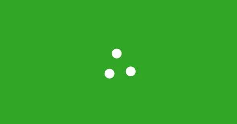 Image of digital interface waiting white dots flashing on green background Illustrazione stock