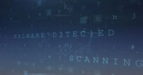 Image of digital padlock and data processing Stock Photos