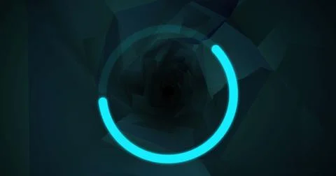 Image of digital screen with circles and shapes Foto stock