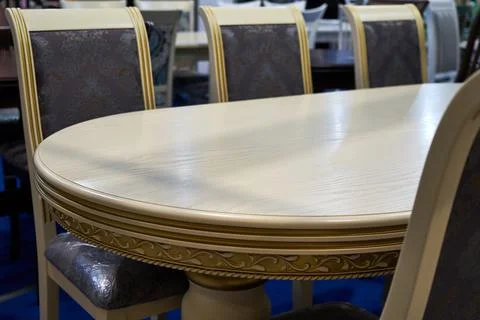 Image of a dinner table. Stock Photos