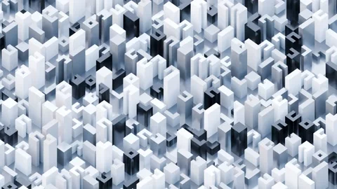 This image displays an intricate, abstract pattern of stacked white and dark gra Stock Footage 340237839