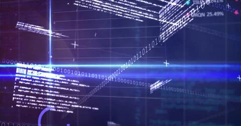 Image of diverse data and graphs processing in navy digital space イラスト素材