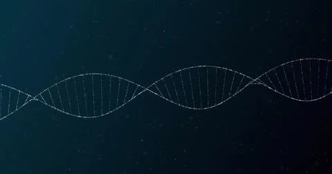 Image of dna and data processing over dark background イラスト素材