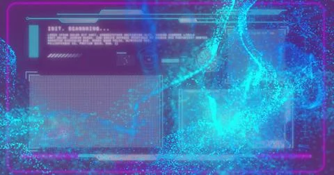 Image of dna strand and data processing 写真素材