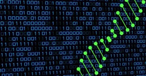 Image of dna strand over data processing on black background Stock Illustration