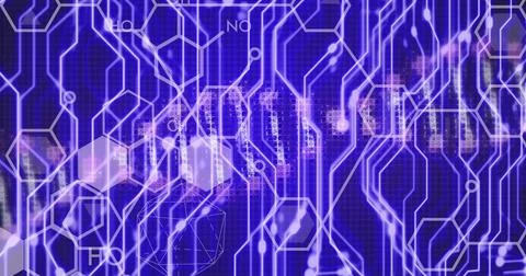 Image of dna strand over network of connections Stock Illustration