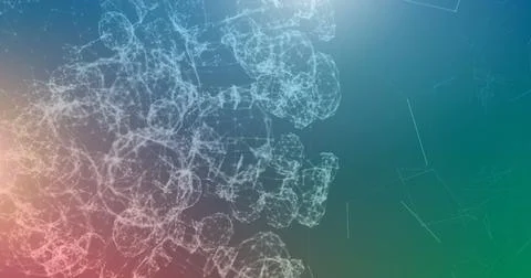 Image of dna structure spinning over glowing blue background Stock Illustration