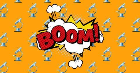 Image doesn't match school; displays vibrant pattern with microphones and BOOM! Stock Photos
