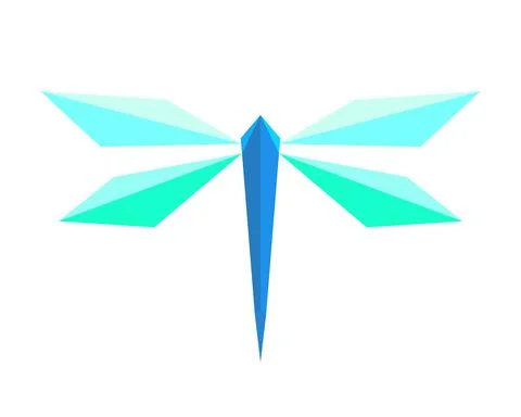 Image of dragonfly polygonal art. vector illustration Stock Illustration