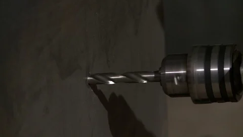 Image of drilling wall, close-up Stock Footage 70866698