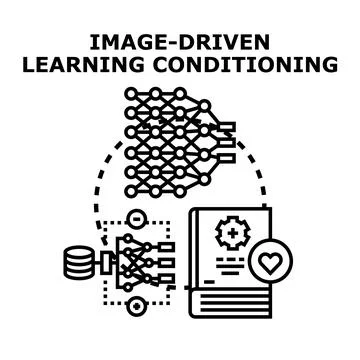 Image driven learning conditioning process concept Stock Illustration