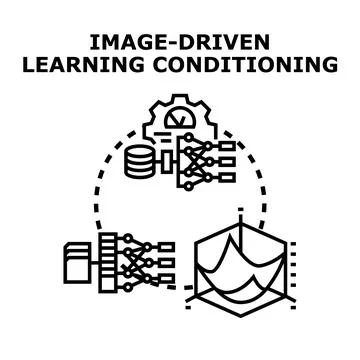 Image driven learning conditioning process concept Stock Illustration