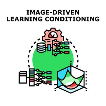 Image driven learning conditioning process concept Stock Illustration