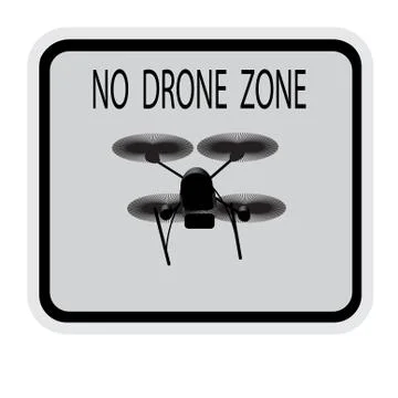 Image drone. Caption no drone zone . illustration Stock Illustration